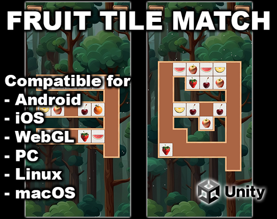 Fruit Tile Match - Unity Puzzle Game puzznic Game Cover