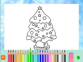 Santa claus and christmas photos coloring book Image