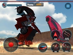 Futuristic Car Robot Rampage Image