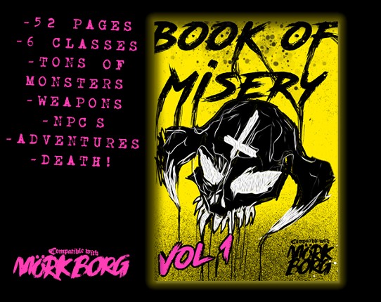 Book of Misery Vol 1 - Mork Borg Game Cover