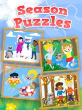 Kids Season Puzzles: Animated Spring, Summer, Fall and Winter Wooden Jigsaw Puzzle Games for Toddler and Preschool Boys and Girls Image