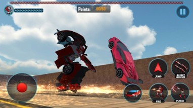 Futuristic Car Robot Rampage Image