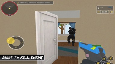 Robber Shooting Gun Escape Image