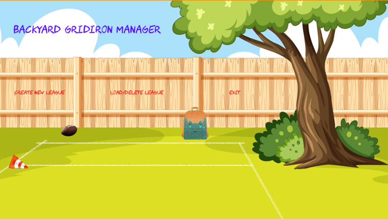 Backyard gridiron manager Game Cover