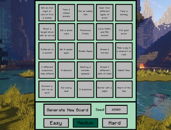 Minecraft Bingo+ V2 Game Cover
