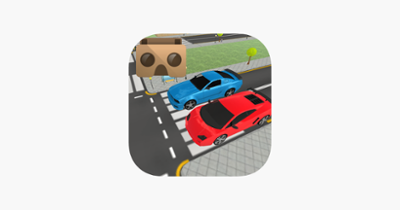 VR Real Traffic Road Crossing For Virtual Glasses Image