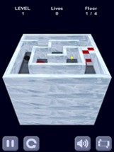 Ice cube. Labyrinth 3D Image