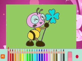 Ladybug and bee coloring book for boy and girl Image