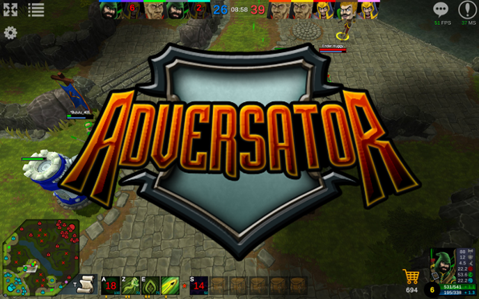 Adversator - Browser WebGL MOBA Game Cover