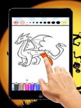 Dragon Coloring Book for Children: Learn to color and draw a dragon, monster and more Image