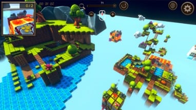 Hidden Cube World Top-Down 3D Image