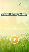 Animal in farm coloring book games for kids Image