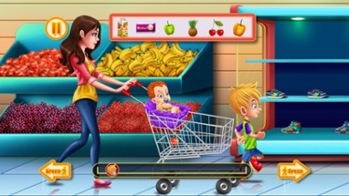 Shopping Game Kids Supermarket  help mom with the shopping list and to pay the cashier ! FREE Image