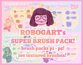 ROBOGART's Super Brush Pack! (P1 - P5) [CSP brushes, .sut files!] Image