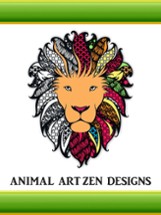 Animal Art Designs - Zen Therapy Adult Coloring Book Image