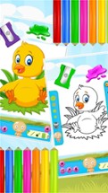 Little Chick Coloring Book Drawing and Paint Art Studio Game for Kids Easter Day Image