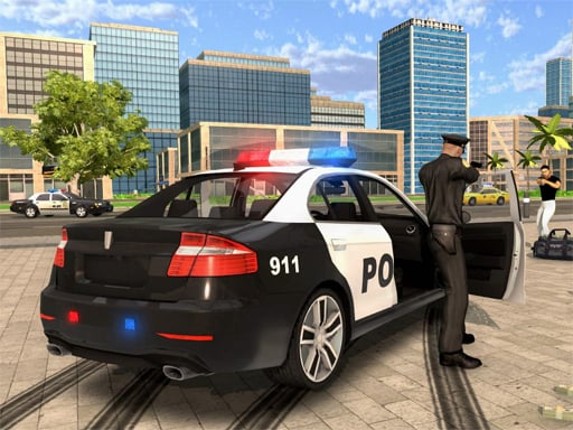 Cartoon Police Car Slide Game Cover