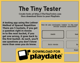 The Tiny Tester - PlayDate Image