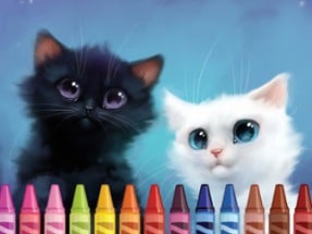 4GameGround - Kittens Coloring Image