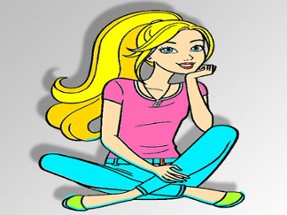 Barbie Coloring Game Image