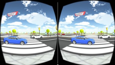 VR Real Traffic Road Crossing For Virtual Glasses Image