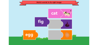 Kindergarten kids Learning English Rhyming Words Image