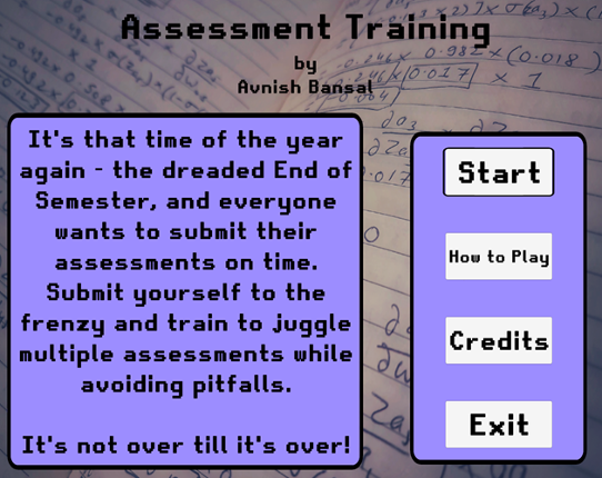 Assessment Training Game Cover