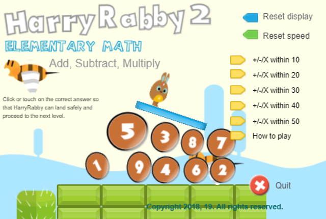 HarryRabby 2 Add, Subtract & Multiply Full Version Game Cover