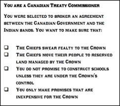 Treaty Negotiation Simulator: A Role Playing Game for Learning About Treaty Making in Colonial Canada Image