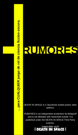 Rumores para Death in Space Game Cover