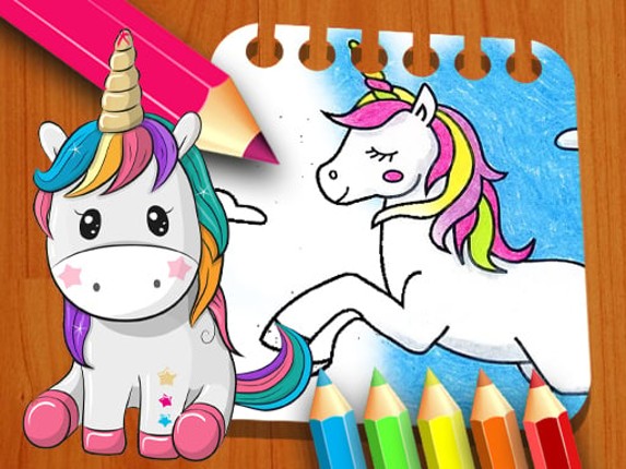 Unicorn Coloring Book Game Cover