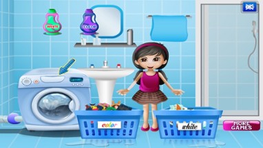 Arya Washing Clothes Kids Game Image