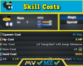 Hakuen Studio Skill Costs for RPG Maker MV MZ Image