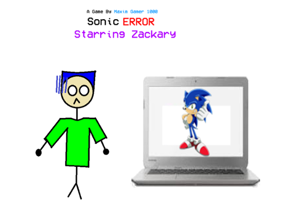 Sonic Error (Starring Zackary) Game Cover