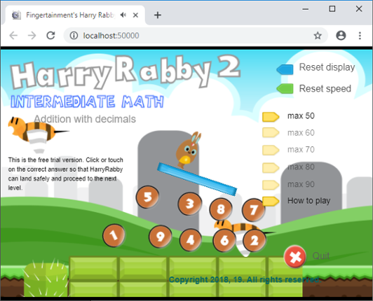 HarryRabby2 Addition with 2 decimal places FREE Game Cover