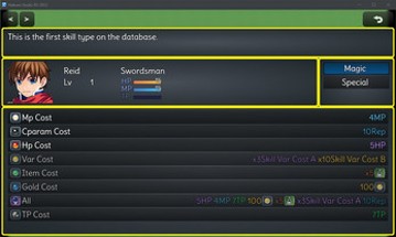 Hakuen Studio Skill Costs for RPG Maker MV MZ Image