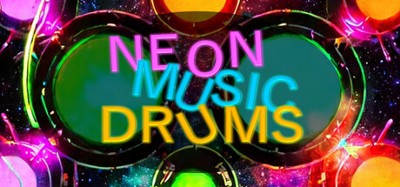 Neon Music Drums Image