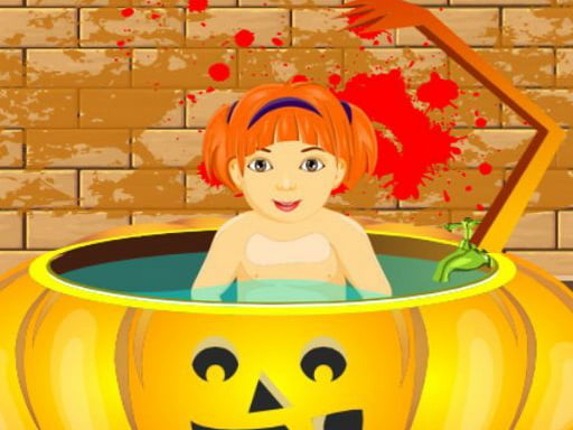 Little Baby Halloween Bathing Game Cover