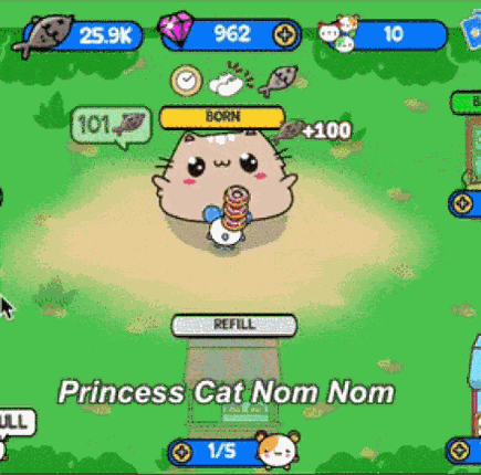 Princess Cat Nom Nom Game Cover