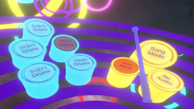 Neon Music Drums Image