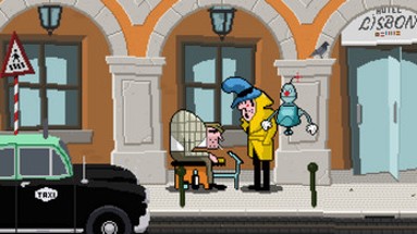 Detective Case and Clown Bot in: Murder in The Hotel Lisbon Image