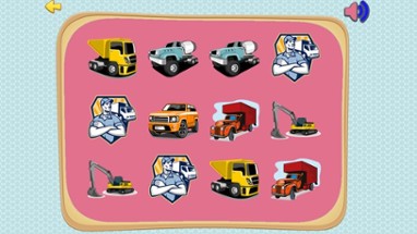 Learning Car and Pickup Trucks Matches or Matching Games for Toddlers and Little Kids Image