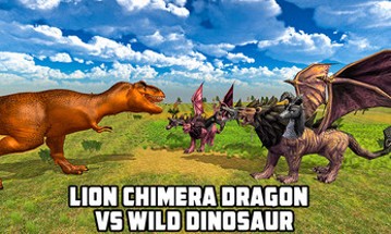Lion Chimera Dragon vs Wild Dinosaur Image