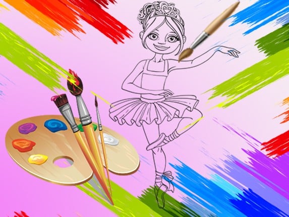 Little Ballerinas Coloring Game Cover