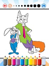 Coloring Book For Kid Education Game - Nick and Judy Edition Drawing And Painting Free Game HD Image