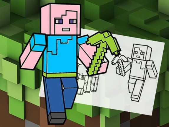 Minecraft Fun Coloring Book Game Cover