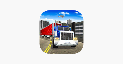 3D Cargo Truck Driving Image