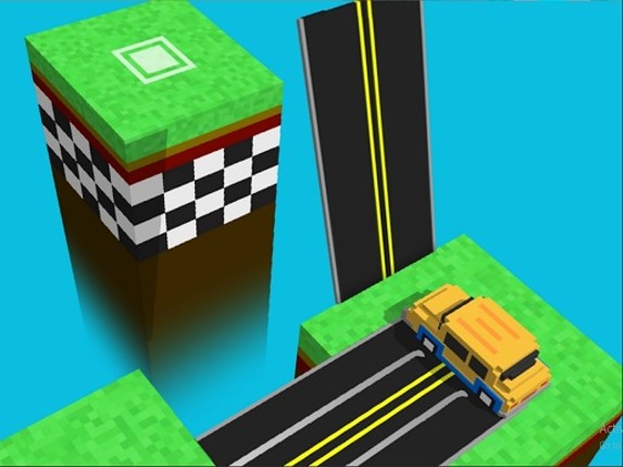 Blocky Taxy ZigZag Game Cover