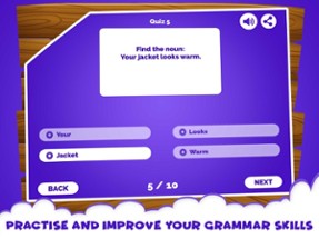 English Grammar Noun Quiz Game Image