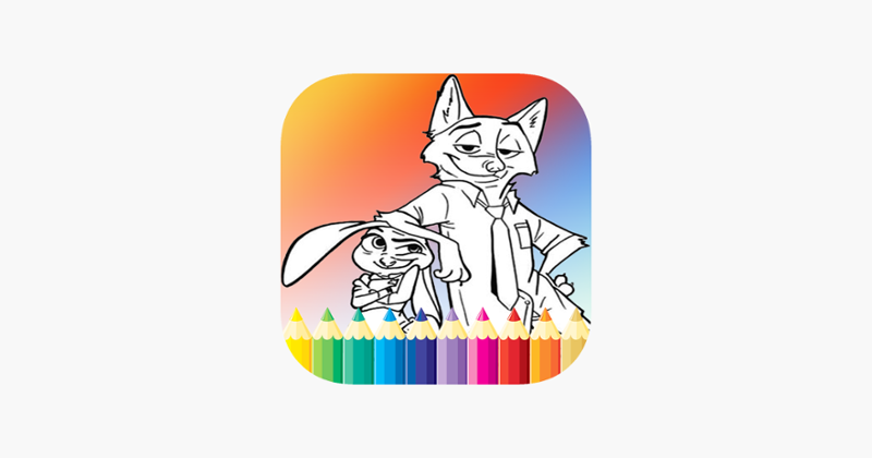 Coloring Book For Kid Education Game - Nick and Judy Edition Drawing And Painting Free Game HD Game Cover